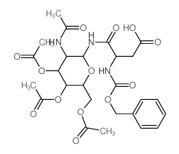 3-[[3-acetamido-4,5-diacetyloxy-6-(acetyloxymethyl)oxan-2-yl]carbamoyl]-3-phenylmethoxycarbonylamino-propanoic acid结构式