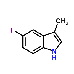 5-氟-3-甲基吲哚结构式