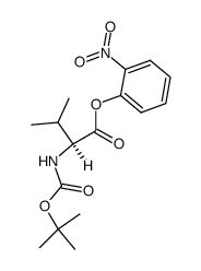 N-Boc-L-valine o-nitrophenyl ester Structure