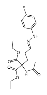acetylamino-[3-(4-fluoro-phenylhydrazono)-propyl]-malonic acid diethyl ester Structure