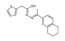 N-[1-(5,6,7,8-tetrahydronaphthalen-2-yl)ethylideneamino]-2-thiophen-2-ylacetamide结构式