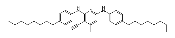4-methyl-2,6-bis(4-octylanilino)pyridine-3-carbonitrile Structure
