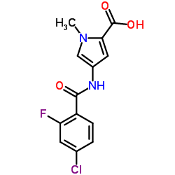 4-[(4-Chloro-2-fluorobenzoyl)amino]-1-methyl-1H-pyrrole-2-carboxylic acid Structure