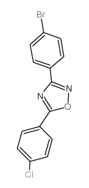 3-(4-溴苯基)-5-(4-氯苯基)-1,2,4-噁二唑结构式