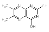 4(1H)-Pteridinone,2,3-dihydro-6,7-dimethyl-2-thioxo- Structure