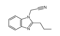 1H-Benzimidazole-1-acetonitrile,2-propyl-(9CI) Structure