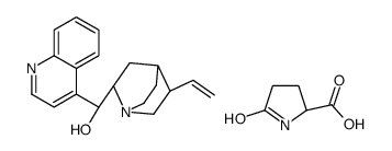 5-oxo-L-proline, compound with (9S)-cinchonan-9-ol (1:1) Structure
