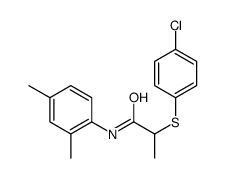 2-(4-Chlorophenyl)sulfanyl-N-(2,4-dimethylphenyl)propanamide结构式