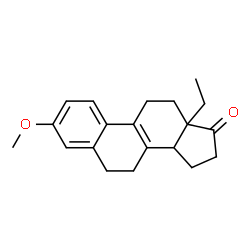 (±)-13-ethyl-3-methoxygona-1,3,5(10),8-tetraen-17-one结构式