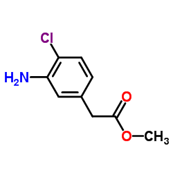 (3-氨基-4-氯苯基)乙酸甲酯结构式