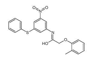 2-(2-methylphenoxy)-N-(3-nitro-5-phenylsulfanylphenyl)acetamide结构式