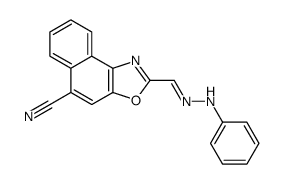 2-[(phenylhydrazinylidene)methyl]benzo[e][1,3]benzoxazole-5-carbonitrile结构式
