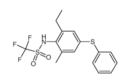 N-(2-Ethyl-6-methyl-4-phenylsulfanyl-phenyl)-C,C,C-trifluoro-methanesulfonamide Structure