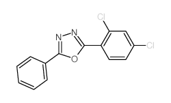 2-(2,4-二氯苯基)-5-苯基-1,3,4-噁二唑结构式