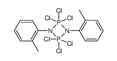 1,3-Di-o-tolyl-2,2,2,4,4,4-hexachlor-cyclodiphosphazan结构式