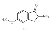 1H-Inden-1-one,2-amino-2,3-dihydro-5-methoxy-, hydrochloride (1:1) Structure