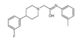 2-[4-(3-fluorophenyl)piperidin-1-yl]-N-(3-methylphenyl)acetamide结构式