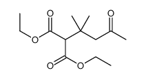 diethyl 2-(2-methyl-4-oxopentan-2-yl)propanedioate Structure