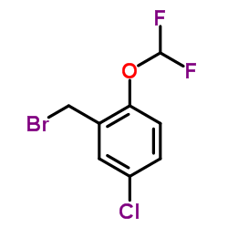 2-Bromomethyl-4-chloro-1-difluoromethoxy-benzene结构式