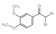 2,2-二溴-1-(3,4-二甲氧苯基)乙酮结构式