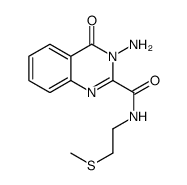3-amino-N-(2-methylsulfanylethyl)-4-oxoquinazoline-2-carboxamide结构式