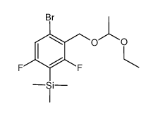 [4-bromo-3-(1-ethoxyethoxymethyl)-2,6-difluorophenyl]trimethylsilane结构式