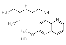 1,2-Ethanediamine, N-(1-ethylpropyl)-N-(6-methoxy-8-quinolinyl)-, dihydrobromide (9CI) structure