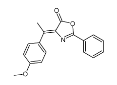 4-[1-(4-methoxyphenyl)ethylidene]-2-phenyl-1,3-oxazol-5-one Structure