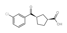 cis-3-(3-chlorobenzoyl)cyclopentane-1-carboxylic acid Structure