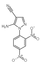1H-Pyrazole-4-carbonitrile,5-amino-1-(2,4-dinitrophenyl)- Structure
