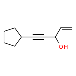 1-Penten-4-yn-3-ol, 5-cyclopentyl- (9CI) Structure
