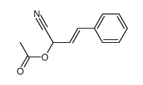 essigsaeure-[(E)-1-cyano-3-phenyl-2-propenyl]ester Structure