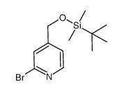 2-bromo-4-((tert-butyldimethylsilyloxy)methyl)pyridine Structure