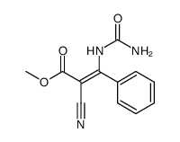 Z-Methyl 3-[(Aminocarbonyl)amino]-2-cyano-3-phenylpropenoate Structure