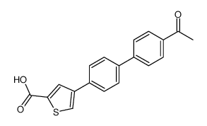4-[4-(4-acetylphenyl)phenyl]thiophene-2-carboxylic acid Structure