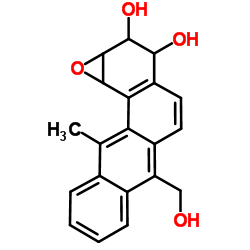 6-(Hydroxymethyl)-11-methyl-1a,2,3,11c-tetrahydrotetrapheno[1,2-b]oxirene-2,3-diol Structure