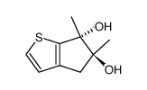 (5S,6R)-5,6-dimethyl-5,6-dihydro-4H-cyclopenta[b]thiophene-5,6-diol结构式