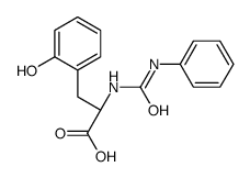 (2S)-3-(2-hydroxyphenyl)-2-(phenylcarbamoylamino)propanoic acid结构式