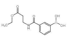 3-(3-硼苯甲酰胺基)丙酸乙酯结构式