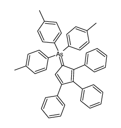 tri-p-tolyl(2,3,4-triphenylcyclopenta-2,4-dien-1-ylidene)-l5-arsane结构式