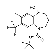 (R)-TERT-BUTYL 5-HYDROXY-7-METHYL-8-(TRIFLUOROMETHYL)-2,3,4,5-TETRAHYDRO-1H-BENZO[B]AZEPINE-1-CARBOXYLATE结构式