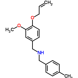 1-[4-(Allyloxy)-3-methoxyphenyl]-N-(4-methylbenzyl)methanamine结构式