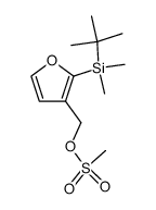 (2-(tert-butyldimethylsilyl)furan-3-yl)methyl methanesulfonate结构式