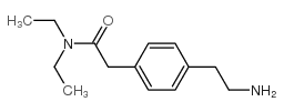 2-[4-(2-氨基乙基)-苯基]-N,N-二乙基乙酰胺结构式