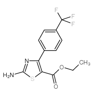 2-氨基-4-(4-(三氟甲基)苯基)噻唑-5-羧酸乙酯结构式