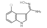 N-羟基-4-氯-吲哚-3-甲脒结构式