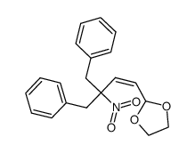(Z)-4-benzyl-4-nitro-5-phenylpent-2-enal ethylene acetal结构式