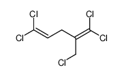 1,1,5,5-tetrachloro-2-chloromethyl-penta-1,4-diene结构式