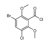 3-bromo-5-chloro-2,6-dimethoxybenzoyl chloride Structure