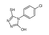5-巯基-4-对氯苯基-4氢-3-羟基-1,2,4-三唑结构式